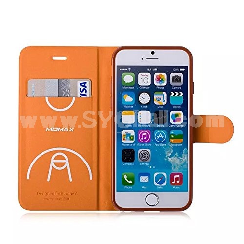 Momax Sport Cases Flip Cover Case for Apple Iphone 6 for 4.7inch Basketball