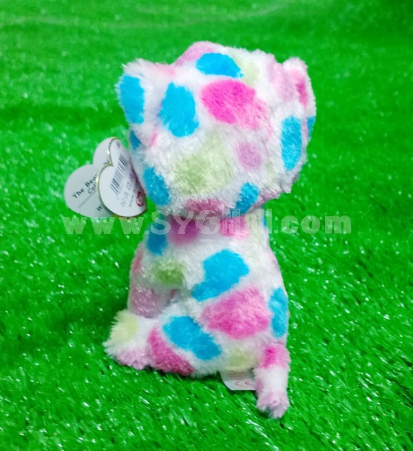 Lovely TY Collection Colorful Leopard Plush Toy Small Charms Stuffed Animal Plush Doll Toys 15cm/5.9inch