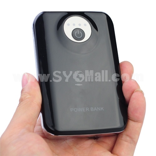 Portable 9000mAh Dual USB Power Bank Mobile CHarger Emergency Charger - Black