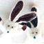 Original Manley White Rabbit  Plush Toys Kids Small Cute Stuffed Animal Doll Toy For Gift 15cm/5.9inch