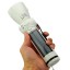 Solar Power Hand-Winding Crank Dynamo 4 LED Flashlight Torch+FM Radio+Charger - White