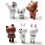 Line App Emoticons Doll Usbbown Bear Cony Rabit PVC Action Figure Toys 6Pcs Set