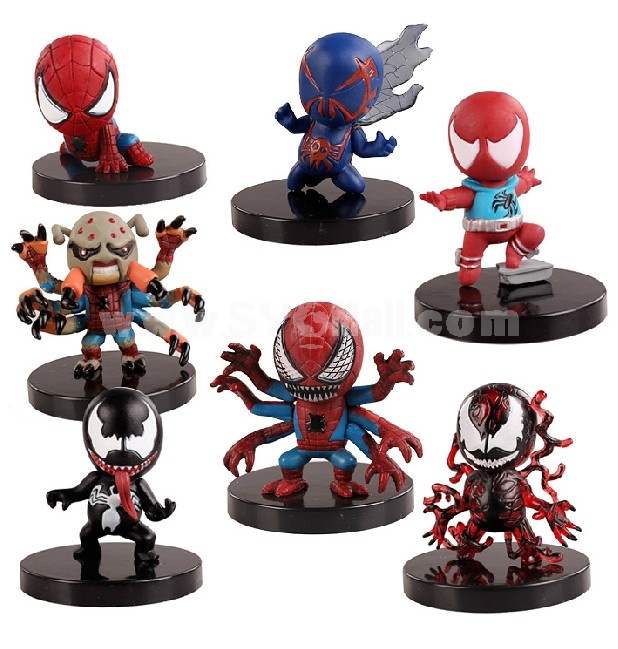 Evil Spider Man PVC Action Figure Toys 7Pcs Set