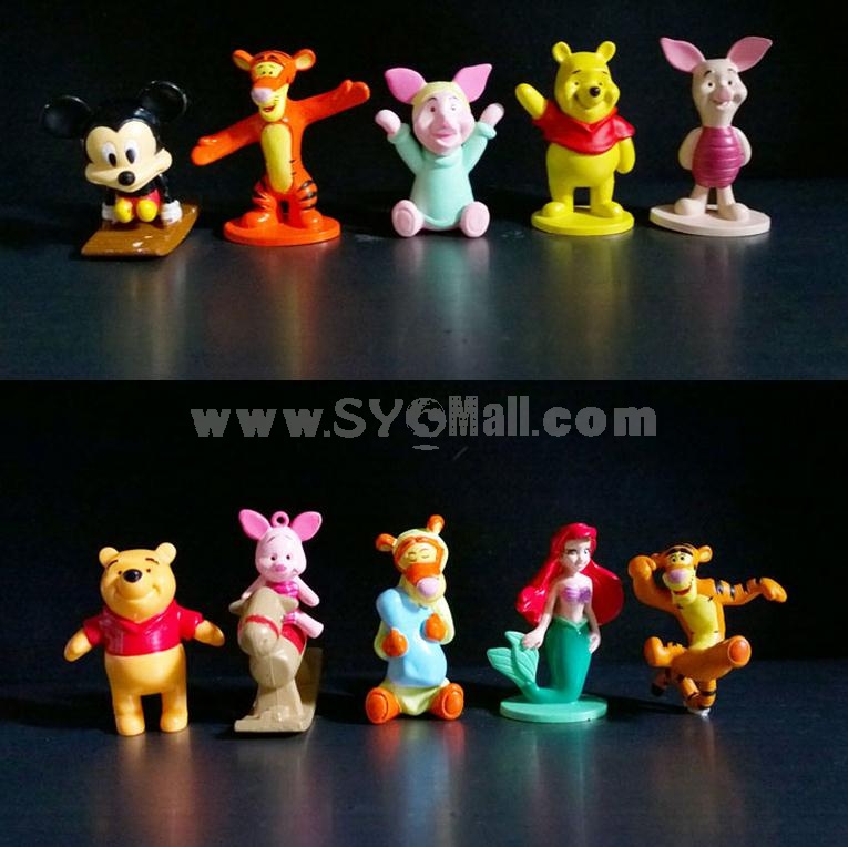 Walt Disney Cantoon PVC Action Figure Toys 10Pcs Set