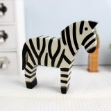 Wholesale - Zakka Hand Made Wood Crafts Coloured Drawing Home Decoration Zebra 2Pcs Set