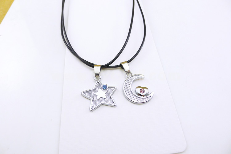 Jewelry Lovers Neckla Created Infinity Chain Pendant Lesson Eight Star Moon Couple Necklace 2Pcs Set X39
