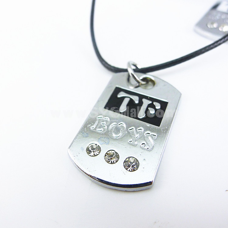 Jewelry Lovers Neckla Created Infinity Chain Pendant TFboys Couple Necklace 2Pcs Set TF X07