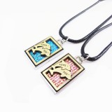 Wholesale - Jewelry Lovers Neckla Created Infinity Chain Pendant Dolphin Couple Necklace 2Pcs Set XL115