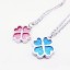 Jewelry Lovers Neckla Created Infinity Chain Pendant Four Leaf Clover Couple Necklace 2Pcs Set XL052