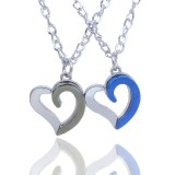 Wholesale - Jewelry Lovers Neckla Created Infinity Chain Pendant Heart-shaped Couple Necklace 2Pcs Set XL012