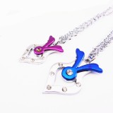 Wholesale - Jewelry Lovers Neckla Created Infinity Chain Pendant Lucky Symbol Couple Necklace 2Pcs Set XL078