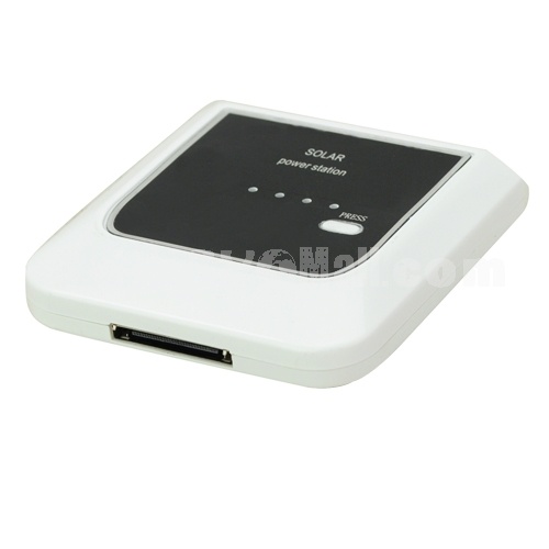 1100mah Solar Portable Power Station Backup Battery Charger for iPhone 4S 4G White