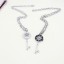 Jewelry Lovers Neckla Created Infinity Chain Pendant Key Type Couple Necklace 2Pcs Set XL187