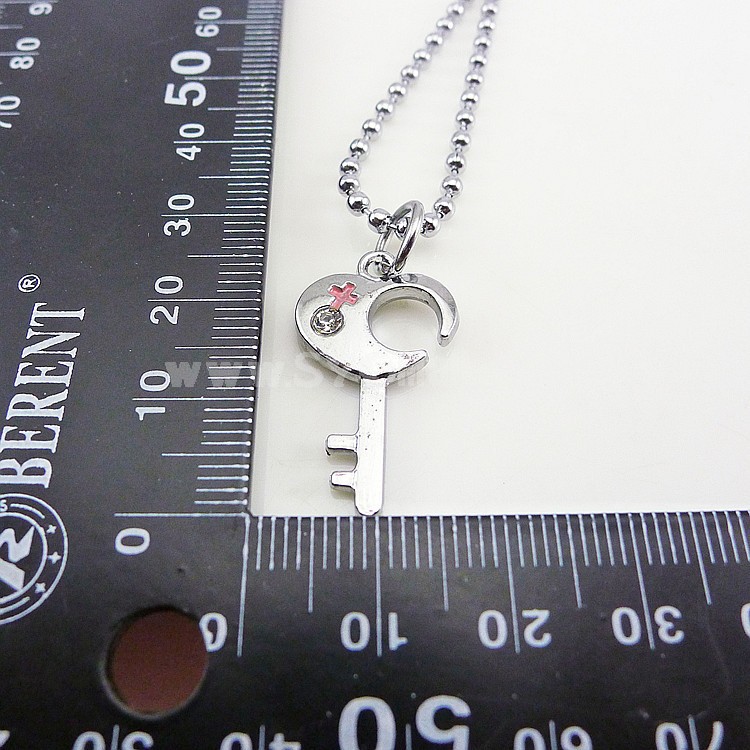Jewelry Lovers Neckla Created Infinity Chain Pendant Key Lock Couple Necklace 2Pcs Set XL197