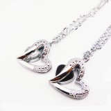 Wholesale - Jewelry Lovers Neckla Created Infinity Chain Pendant XILION Heart Pendant Couple Necklace 2Pcs Set XL231