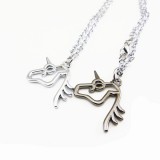 Wholesale - Jewelry Lovers Neckla Created Infinity Chain Pendant Trojan Couple Necklace 2Pcs Set XL016