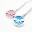 Jewelry Lovers Neckla Created Infinity Chain Pendant Dragonfly Couple Necklace 2Pcs Set XL044