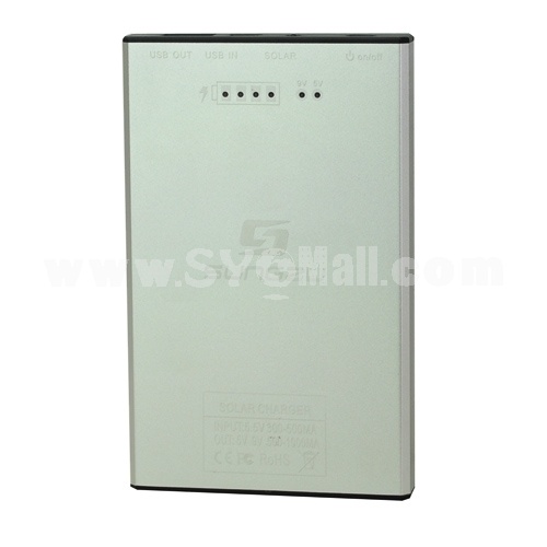 4000mAh Battery Solar Charger for Mobile Cell Phone MP3 MP4 Digital Camera - Silver