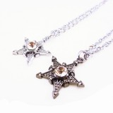 Wholesale - Jewelry Lovers Neckla Created Infinity Chain Pendant Five Stars Couple Necklace 2Pcs Set XL241