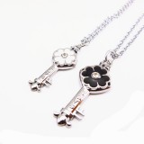 Wholesale - Jewelry Lovers Neckla Created Infinity Chain Pendant Flower Shape Couple Necklace 2Pcs Set XL232