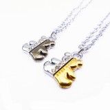 Wholesale - Jewelry Lovers Neckla Created Infinity Chain Pendant Sister Bear Couple Necklace 2Pcs Set XL018