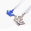 Jewelry Lovers Neckla Created Infinity Chain Pendant Crown Couple Necklace 2Pcs Set XL230