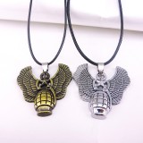Wholesale - Jewelry Lovers Neckla Created Infinity Chain Pendant Grenades Couple Necklace 2Pcs Set XL012