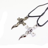 Wholesale - Jewelry Lovers Neckla Created Infinity Chain Pendant Cross Necklace 2Pcs Set XL083