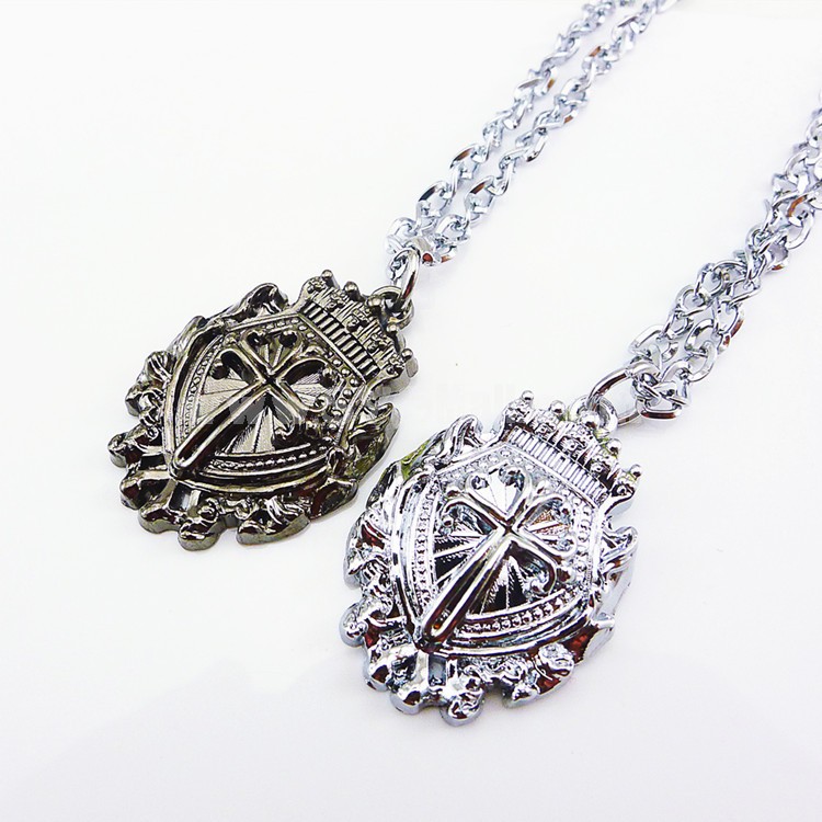 Jewelry Lovers Neckla Created Infinity Chain Pendant Christian Cross Couple Necklace 2Pcs Set XL186
