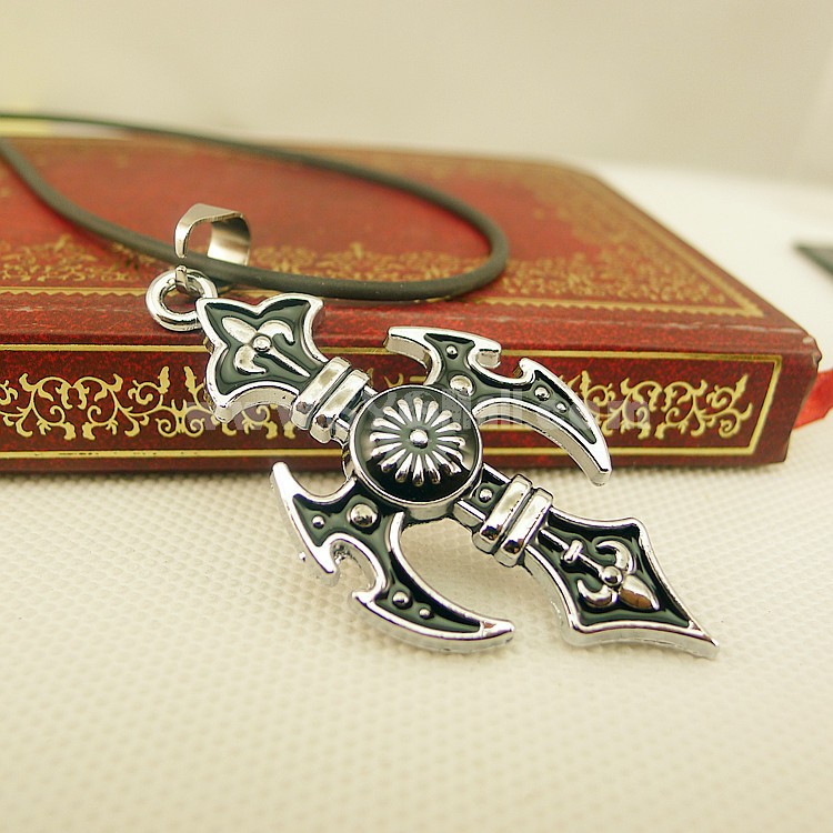 Fashion Character Sandglass Cross Pendant Necklace Charm Chain Jewelry for Men DG018