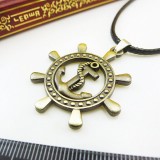 Wholesale - Fashion Character One piece Anchor Pendant Necklace Charm Chain Jewelry for Men DG121