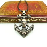 Wholesale - Fashion Character Skull Head Pendant Necklace Charm Chain Jewelry for Men DG114