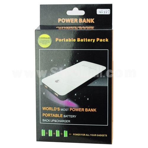 12000mAh Multifunctional Charger Mobile Power Bank with 9 Connectors