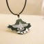 Fashion Character Map Pendant Necklace Charm Chain Jewelry for Men DG015