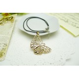 Wholesale - Fashion Character Butterfly Pendant Necklace Charm Chain Jewelry for Women X24