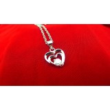 Wholesale - Fashion Character Heart-shaped Diamond Pendant Necklace Charm Chain Jewelry for Women 23