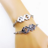 Wholesale - Jewelry Lovers Bracelets Created Infinity Charm Chain EXO-K Couple Bangles 2Pcs Set
