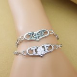 Wholesale - Jewelry Lovers Bracelets Created Infinity Charm Chain TFBOYS Couple Bangles 2Pcs Set S001