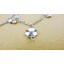 Jewelry Lovers Bracelets Created Infinity Charm Chain Four Leaf Clover Couple Bangles 2Pcs Set