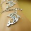 Jewelry Lovers Bracelets Created Infinity Charm Chain Dolphin Love Couple Bangles 2Pcs Set