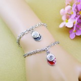 Wholesale - Jewelry Lovers Bracelets Created Infinity Charm Chain Musical Symbols Couple Bangles 2Pcs Set