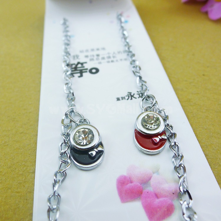 Jewelry Lovers Bracelets Created Infinity Charm Chain Musical Symbols Couple Bangles 2Pcs Set