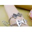 Jewelry Lovers Bracelets Created Infinity Charm Chain Hourglass Couple Bangles 2Pcs Set