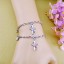 Jewelry Lovers Bracelets Created Infinity Charm Chain Christian Cross Couple Bangles 2Pcs Set