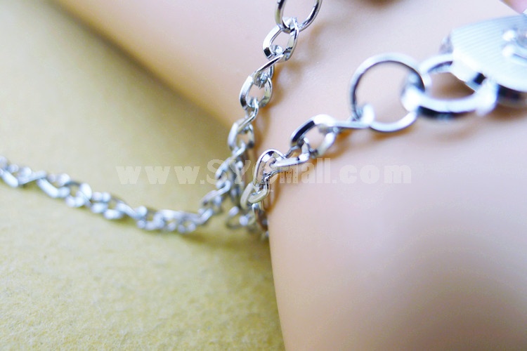 Jewelry Lovers Bracelets Created Infinity Charm Chain Love Heart Couple Bangles 2Pcs Set