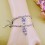 Jewelry Lovers Bracelets Created Infinity Charm Chain Peach Hearts Couple Bangles 2Pcs Set
