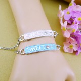Wholesale - Jewelry Lovers Bracelets Created Infinity Charm Chain Sweetheart Couple Bangles 2Pcs Set