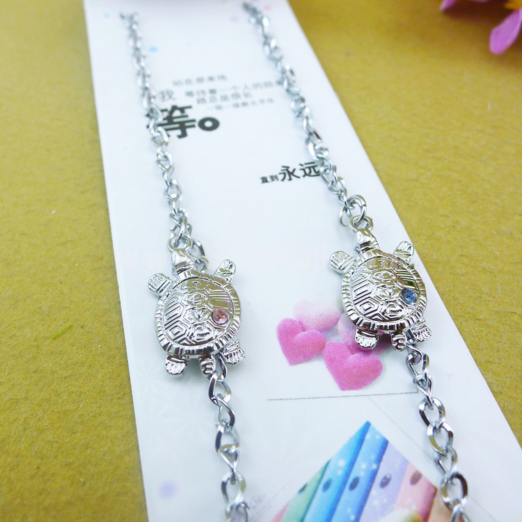 Jewelry Lovers Bracelets Created Infinity Charm Chain Tortoise Couple Bangles 2Pcs Set