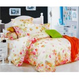 Wholesale - SIMOYO Vintage Designed Flower Pattern 4pcs Comforter Set Queen Size