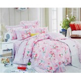 Wholesale - SIMOYO Vintage Designed Rainbow Flower Pattern 4pcs Comforter Set Queen Size